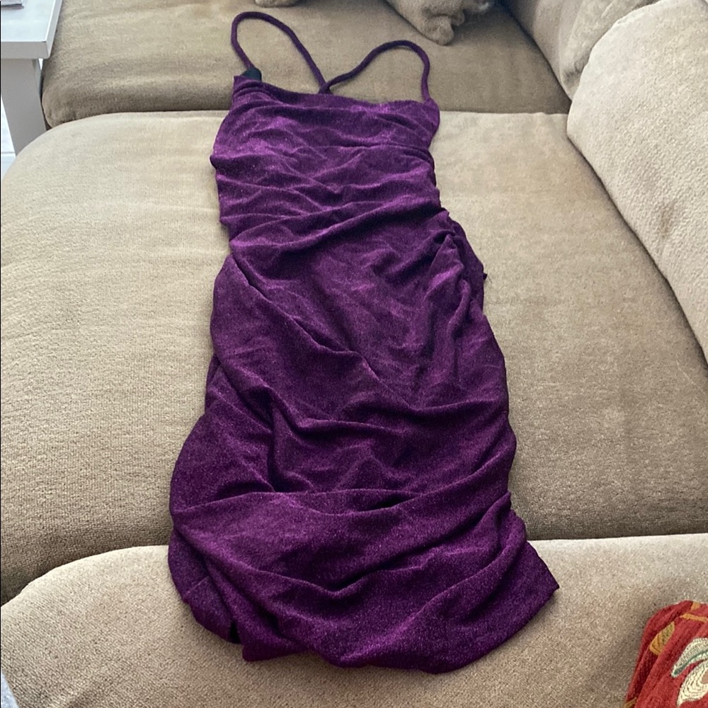 Purple Velvet Dress